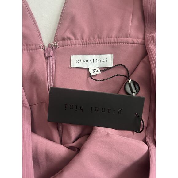 Gianni Bini Fairy Chiffon Midi Dress Womens Size 10 Pink NWT - Picture 4 of 10